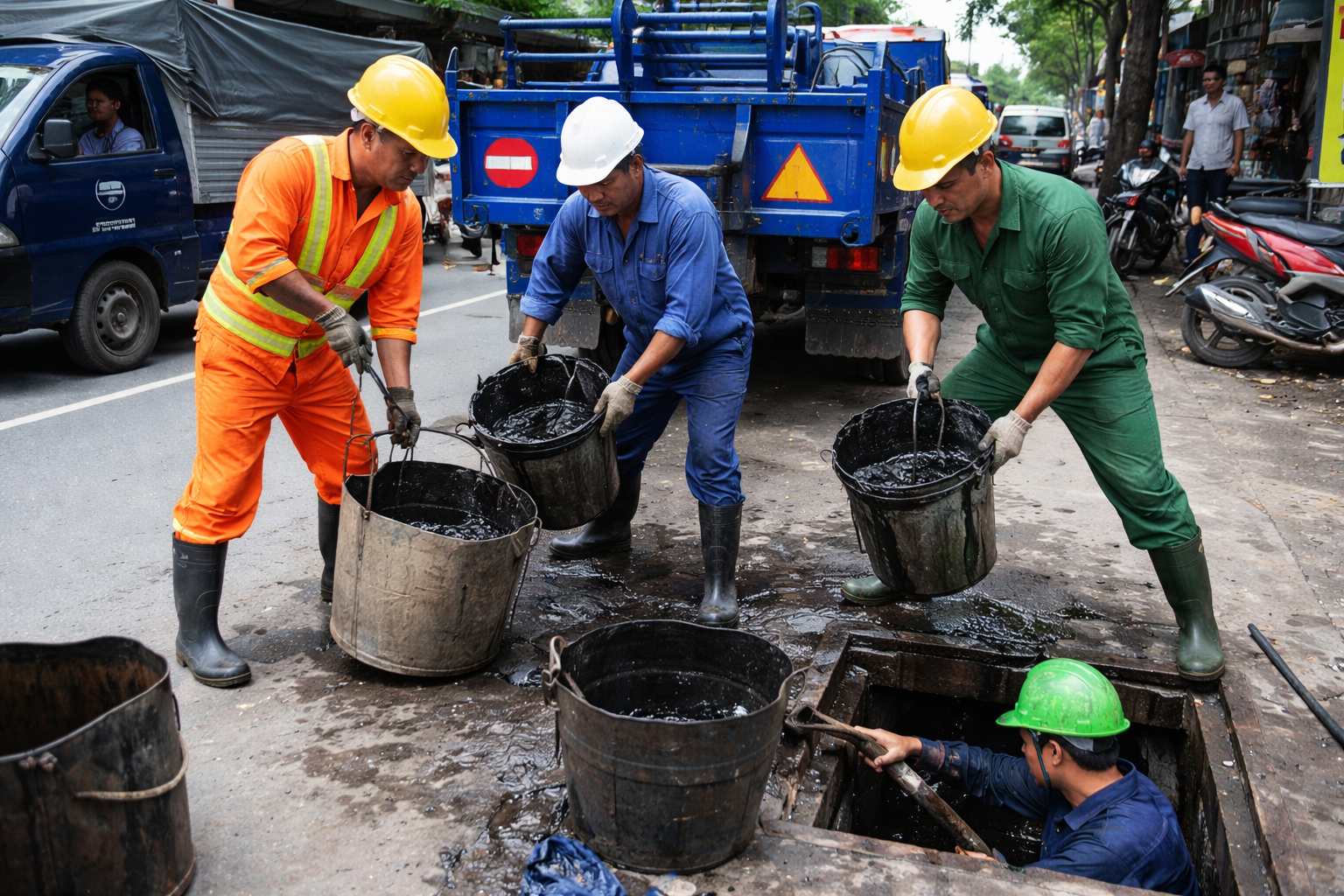 Dàn xe túc trực sẵn sàng phục vụ